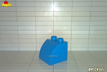 Кубик скос 2х2 в 1х2 скругленный ярко-голубой