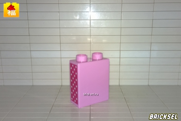 Кубик с боковыми звездочками 1х2х2 розовый