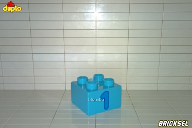 Кубик 2х2 цифра 1 голубой