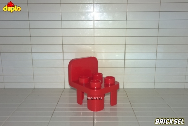 Стул красный (закругл.), LEGO DUPLO 34277