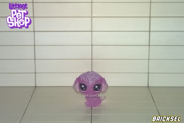 Фигурка собака Пудель, малыш прозрачно-фиолетовый