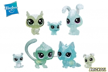 Игровой набор Hasbro Littlest Pet Shop из 7 петов: Холодное царство (Зеленые)