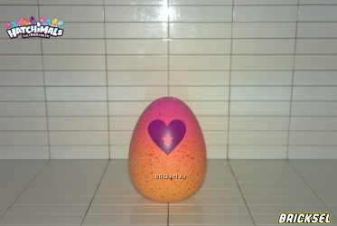 Яйцо фиолетово-оранжевое с фиолетовым сердечком (внутри фигурка)