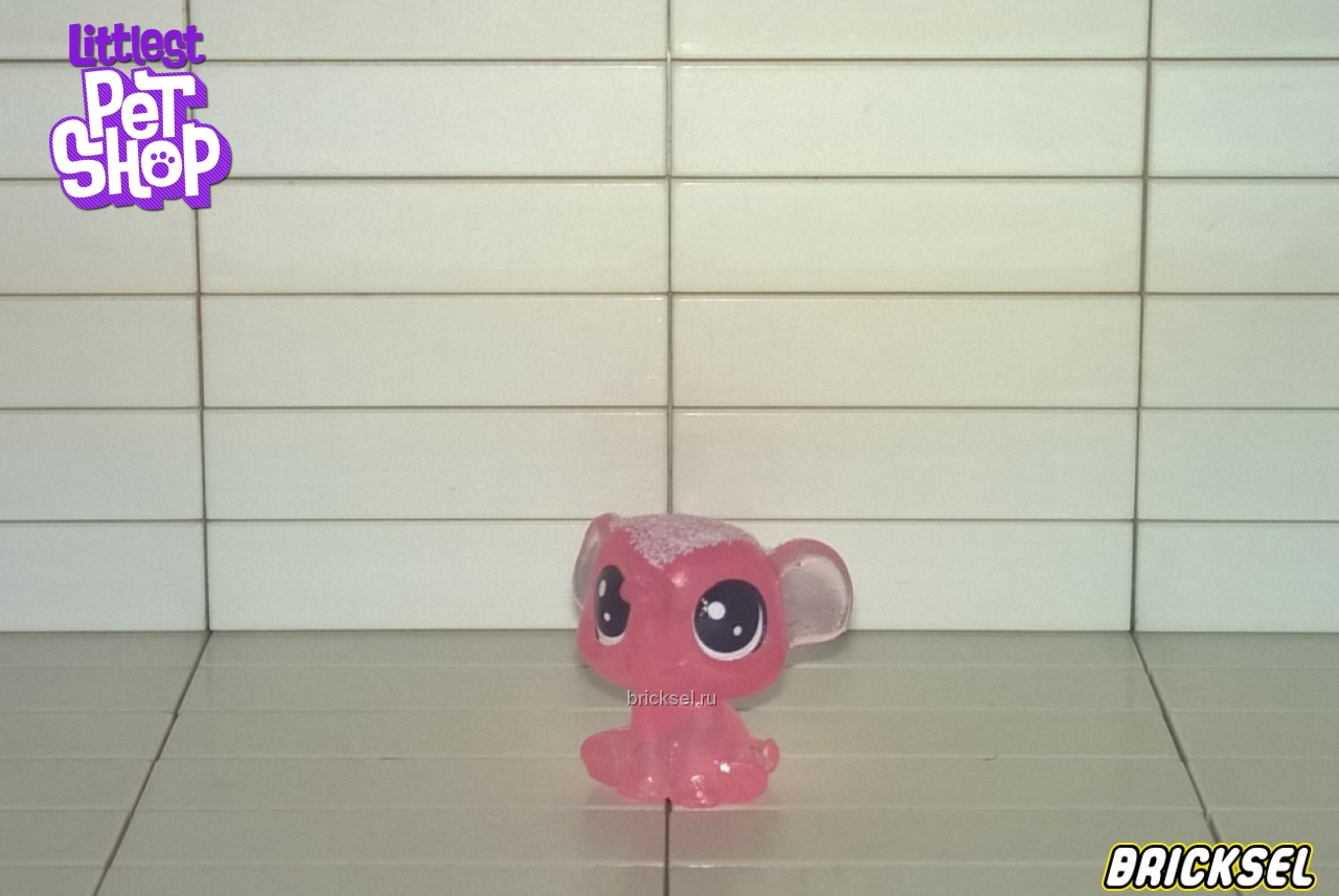 Hasbro Фигурка слоненок, (зимняя серия) сзади на голове снежинка, малыш прозрачно-бледно-розовый, hasbro