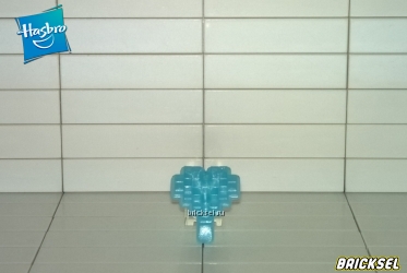 Сердечко для браслета Hasbro перламутрово-голубое