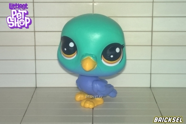 Hasbro Фигурка длиннохвостый попугай, большой бирюзово-синий, hasbro
