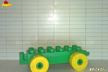 Колесная база 2х6 зеленая с желтыми колесами