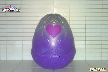 Яйцо с сердечком перламутрово-фиолетовое