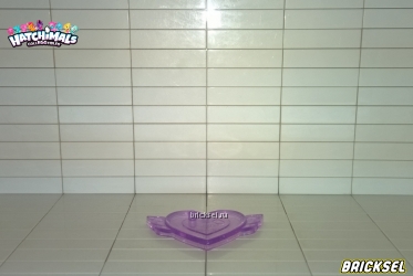 Платформа-подставка для фигурки Пикси сердечко прозрачное фиолетовое