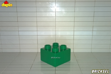 Кубик LEGO DUPLO 2х2 темно зеленый