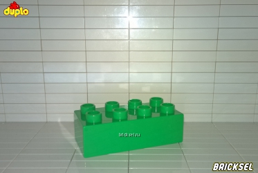 Кубик LEGO DUPLO 2х4 зеленый
